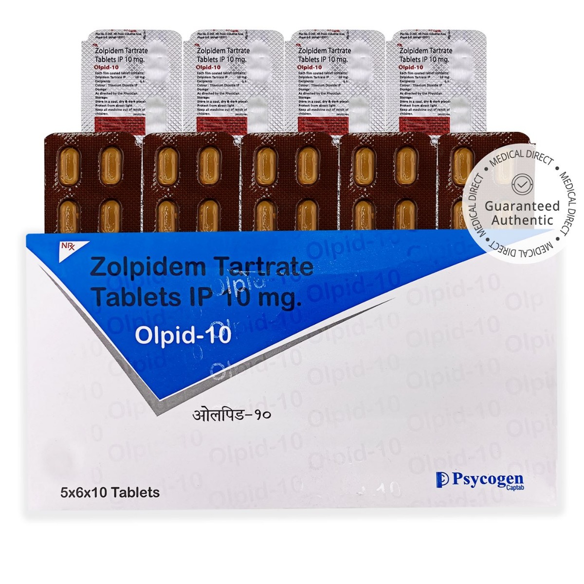 Zolpidem Tartrate IP 10mg Tablets - Psycogen